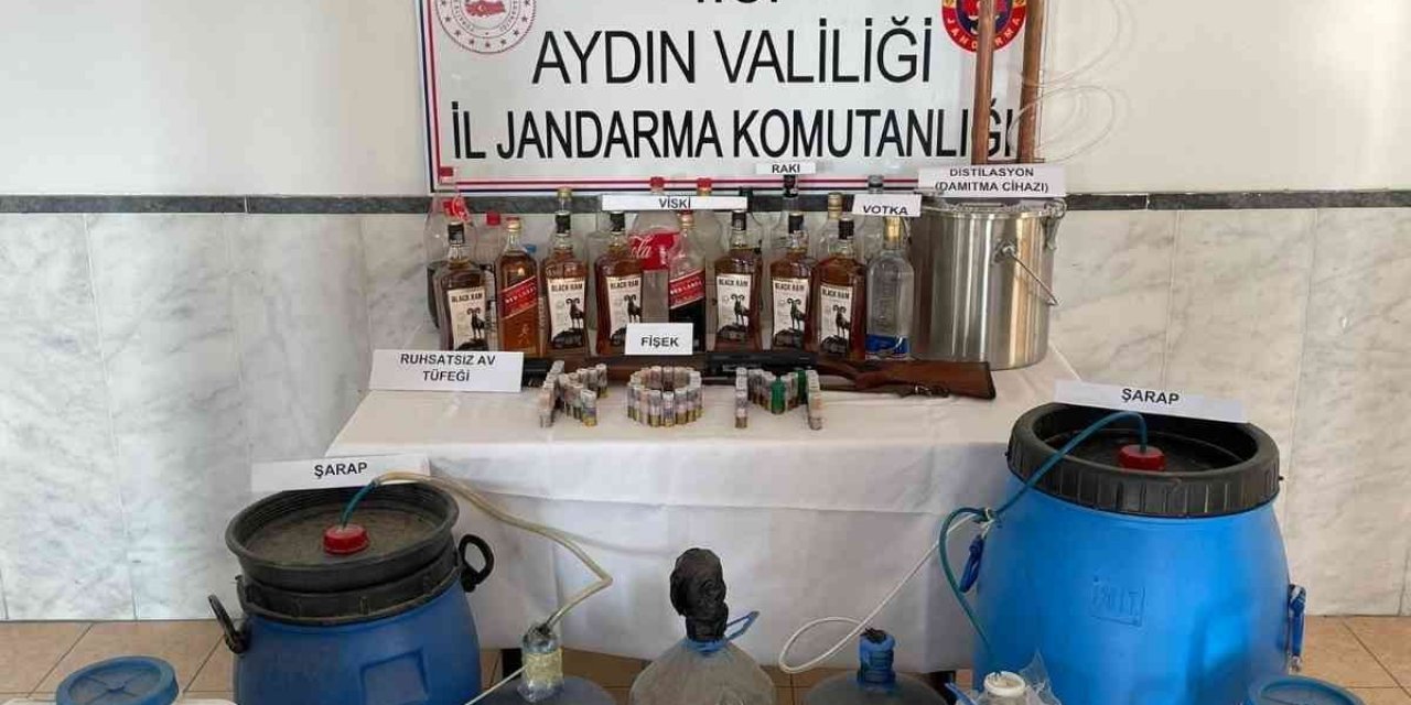 Kuyucak’ta kaçak alkol imalathanesine baskın: 5 gözaltı