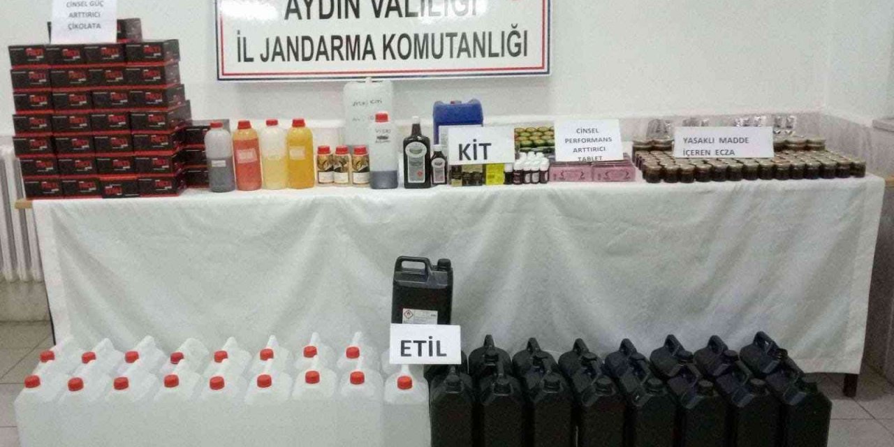 Didim’de 235 litre etil alkol ele geçirildi