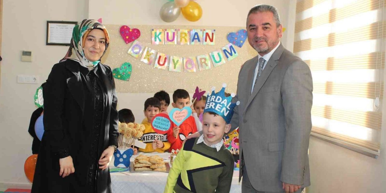 Aydın’da 4-6 yaş öğrencileri Kur’an’a geçmenin sevincini yaşadı