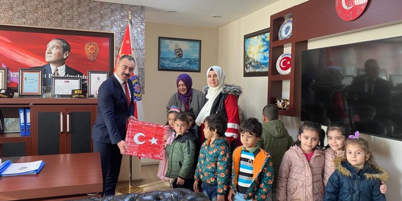 Nazilli’de minikler İlçe Emniyet Müdürlüğü’nde ağırlandı