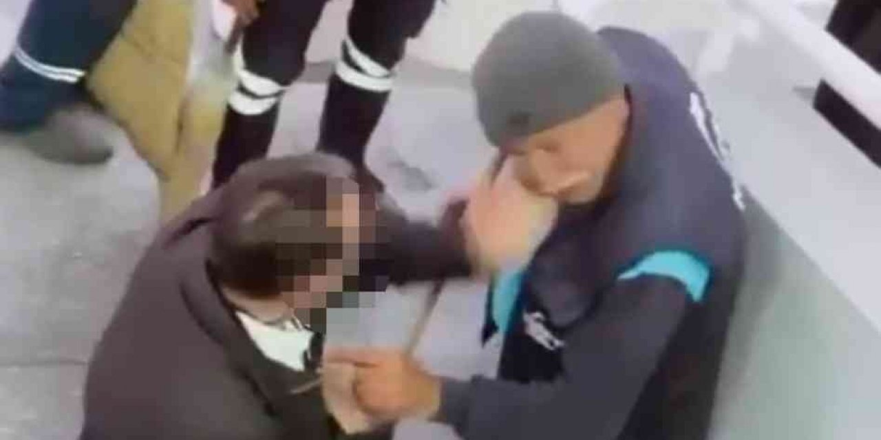 İzmir’de temizlik görevlisine tokatlı saldırı kameraya yansıdı