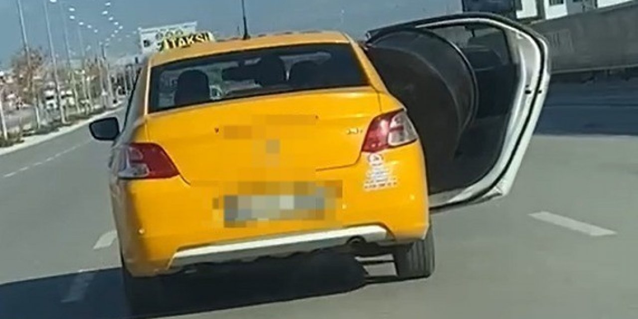 Taksiye sığmayan kazanın tehlikeli yolculuğu