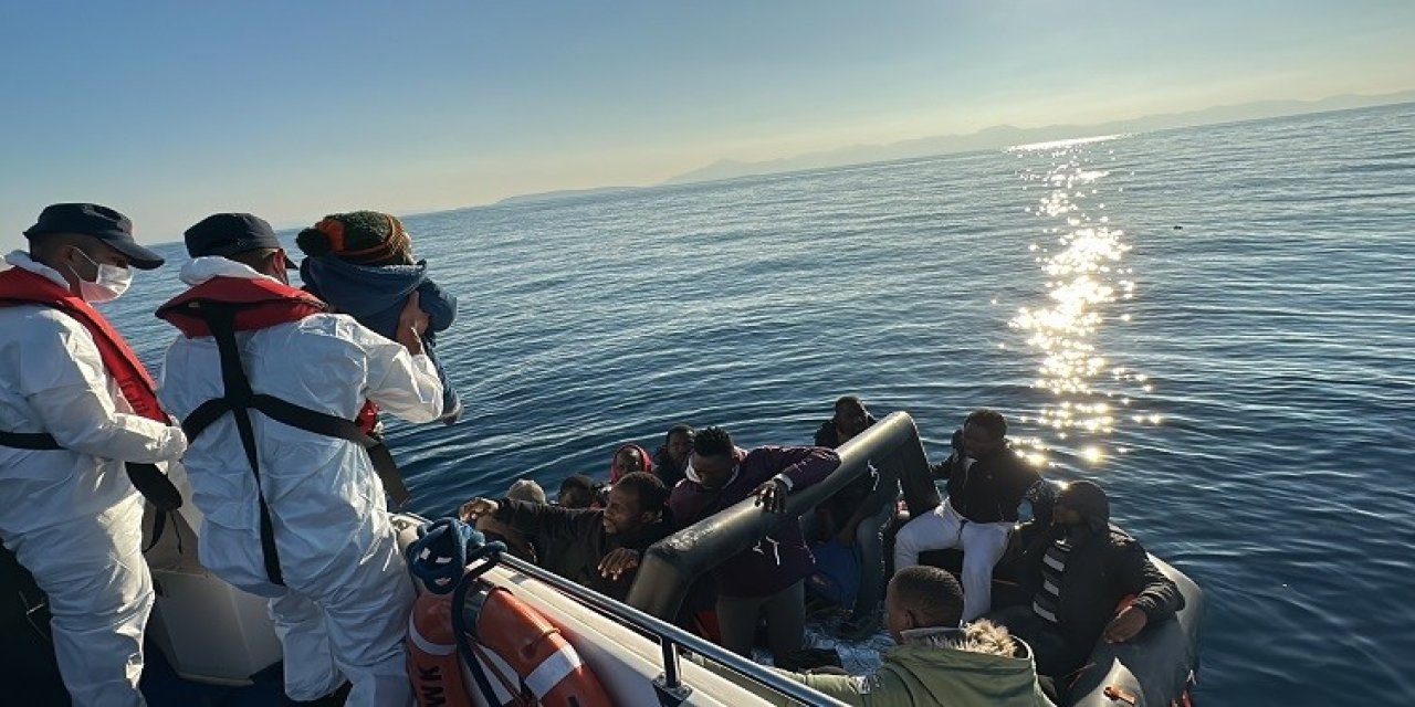 Bodrum’da 65 düzensiz göçmen kurtarıldı