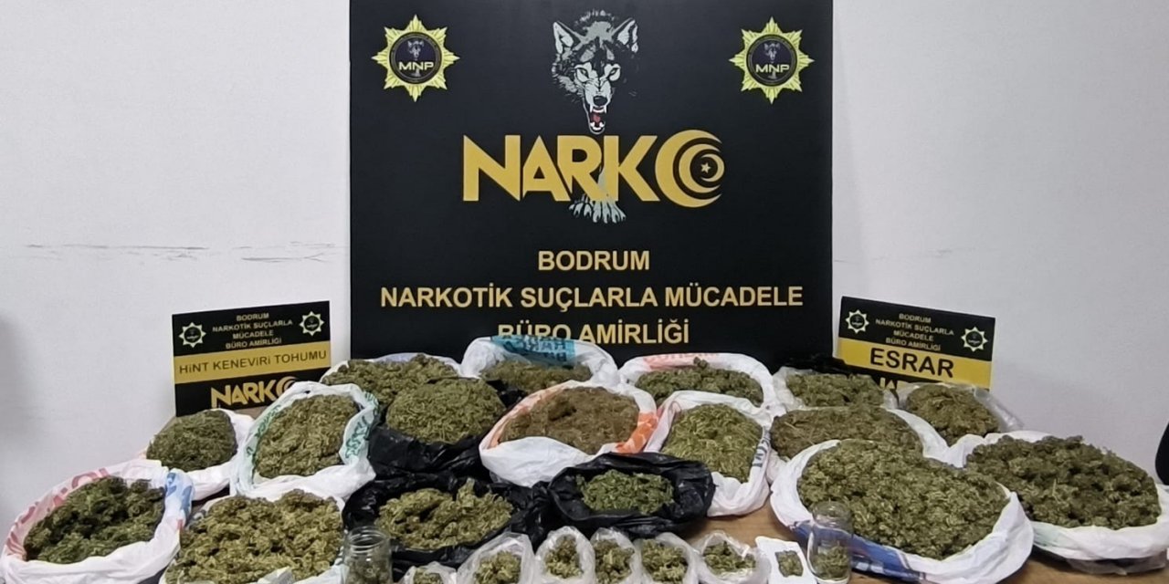 Bodrum’da 3 kilo esrar ele geçirildi