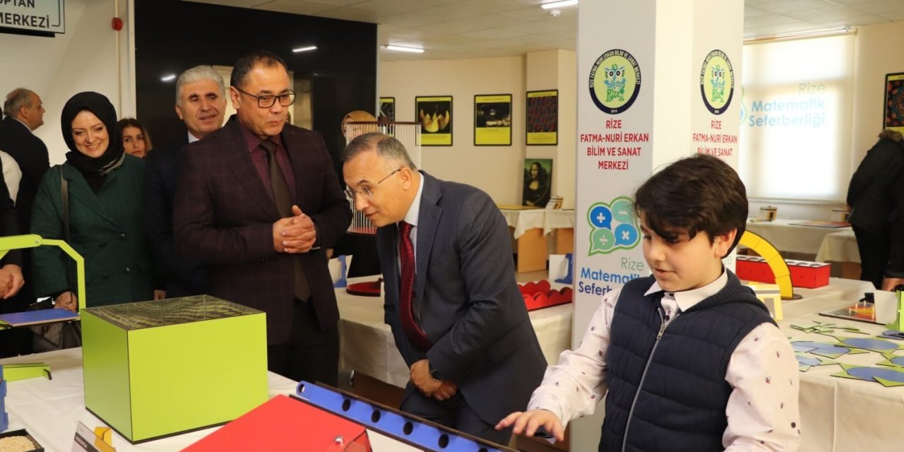 Aydın’da hazırlanan 91 istasyonlu Matematik Müzesi Rize’de görücüye çıktı