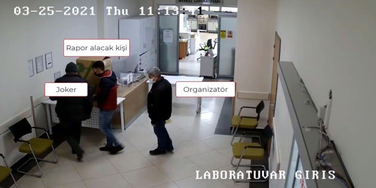Jokerli sahte rapor çetesinin güvenlik kamerası görüntüleri ortaya çıktı