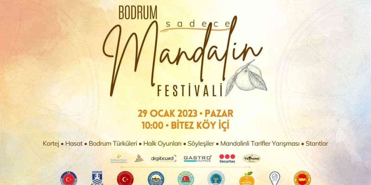 Bodrum’da, “Sadece Mandalin Festivali 2023” hafta sonu yapılacak