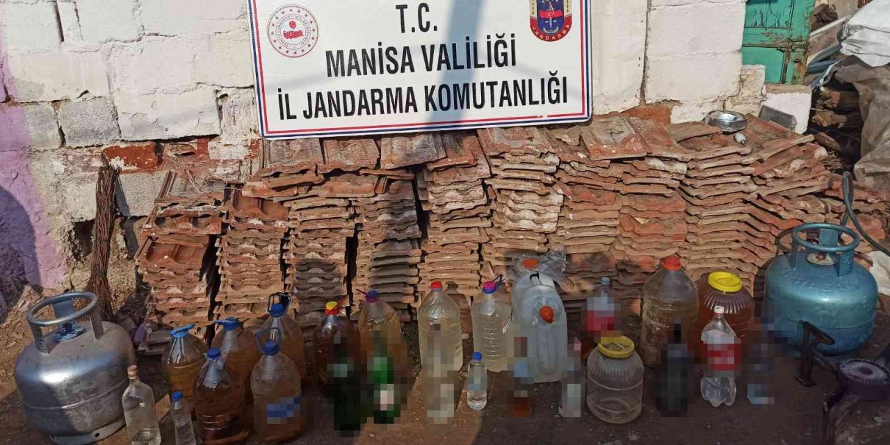 Salihli’de 291 litre kaçak içki ele geçirildi