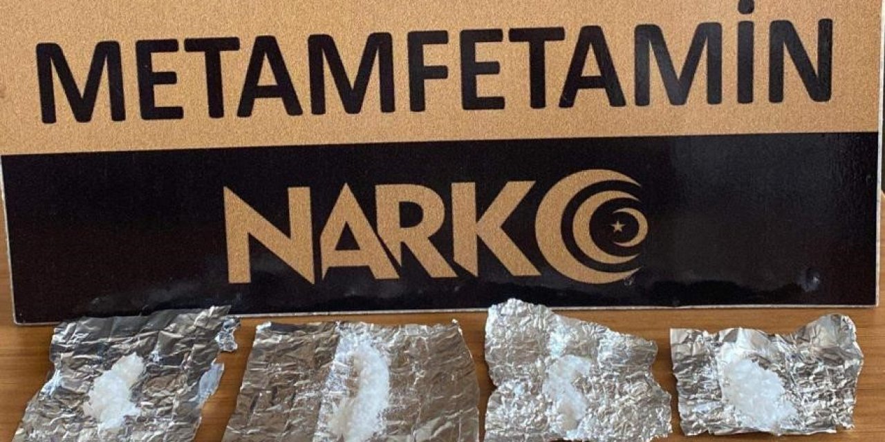 Salihli’de şüphelinin üzerinden metamfetamin çıktı