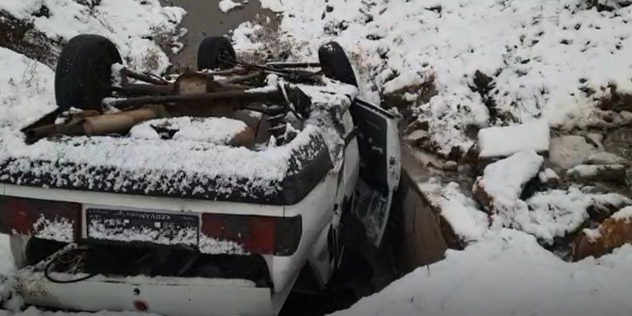 Kanala uçan otomobildeki aile ölümden döndü