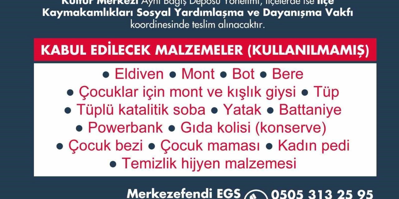 Denizli Valiliği deprem bölgesi için çağrıda bulundu