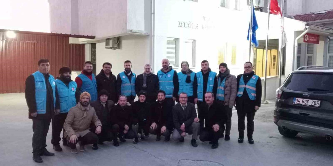 Muğla İl Müftülüğünden 12 kişi deprem bölgesine hareket etti