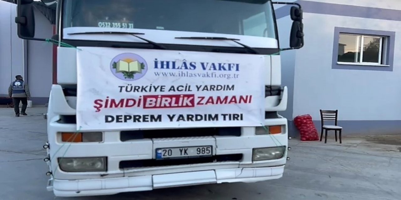 İhlas Vakfı Denizli Temsilciliği depremzedeleri kara günde yalnız bırakmadı
