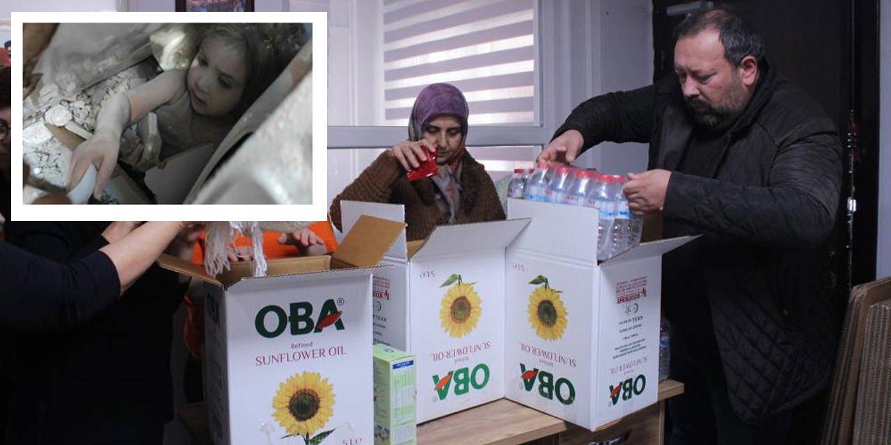 Ayda bebeğin babasından depremzedelere yardım