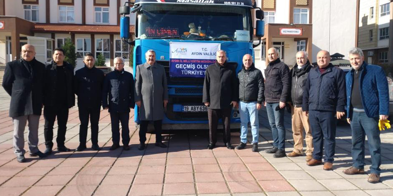 Aydın Milli Eğitim ailesi tek yürek deprem bölgesinde