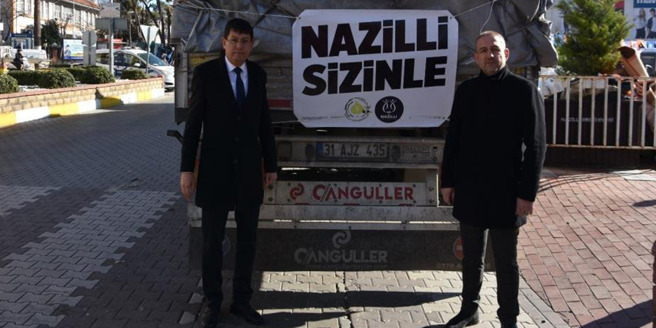 Nazilli’den 83’ü tır, 154 araç deprem bölgesine gönderildi