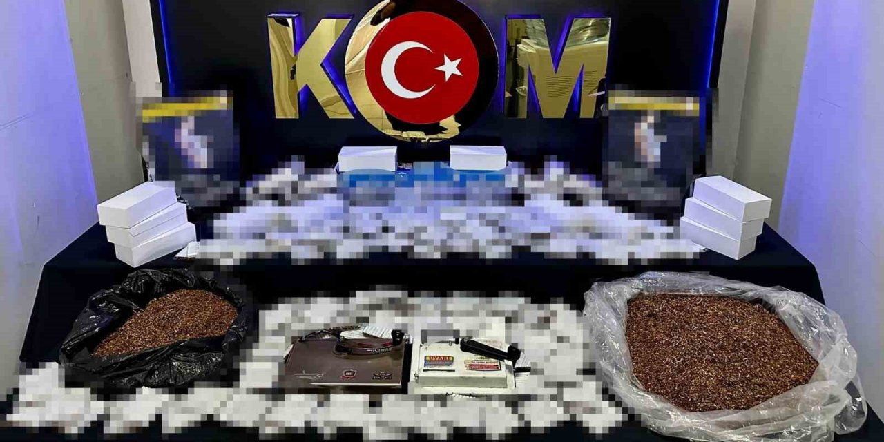 Denizli’de binlerce kaçak tütün ürünü ele geçirildi
