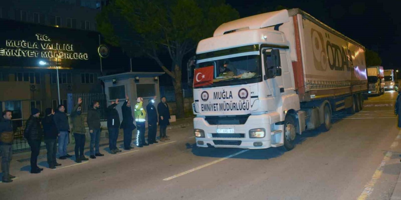 Muğla’dan deprem bölgesine 600’üncü TIR