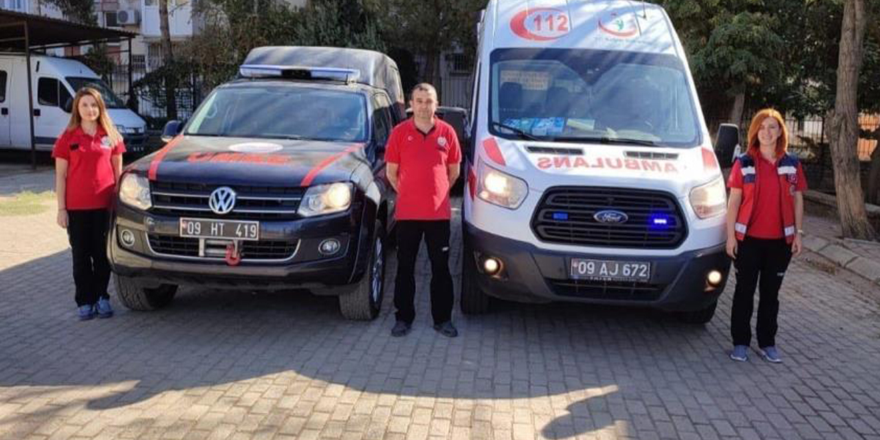 Aydınlı sağlıkçılar, deprem bölgesinde görev başında