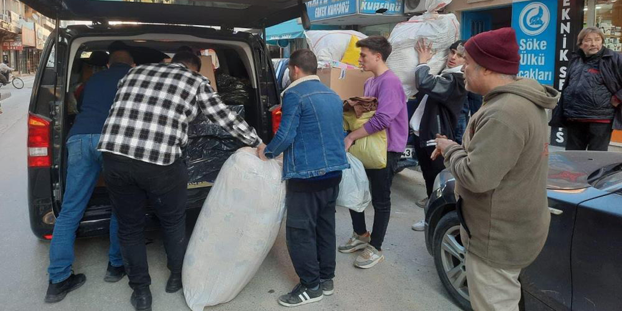 Aydın Ülkü Ocakları 4 tır yardım ve 1128 gençle deprem için çalıştı