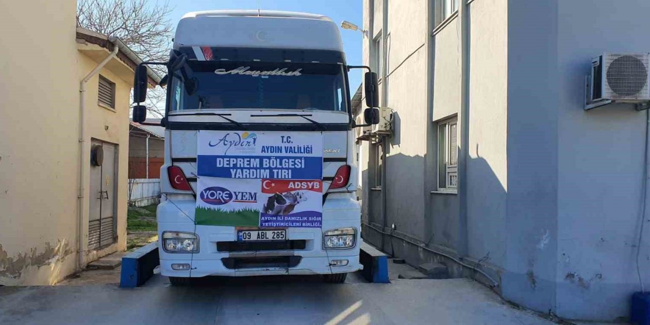 Deprem bölgesine Aydın’dan yem desteği