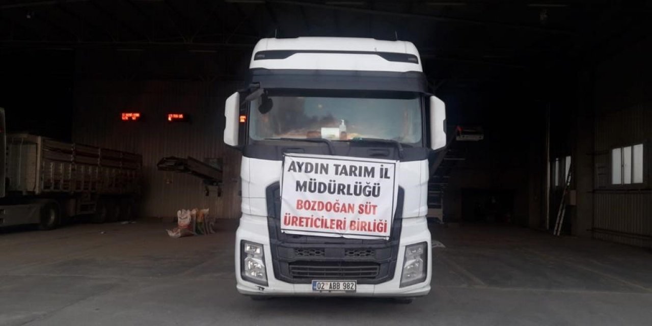 Antepli depremzede hayvancılara Aydın’dan 20 ton yem desteği