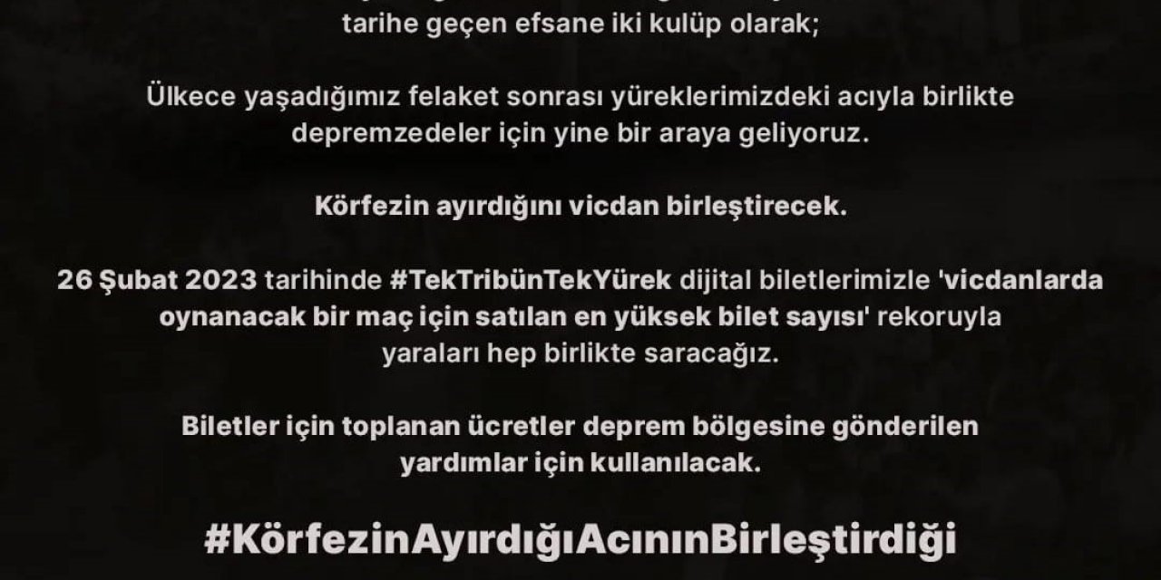 Asrın depremi İzmir’de ezeli rakipleri bir araya getiriyor