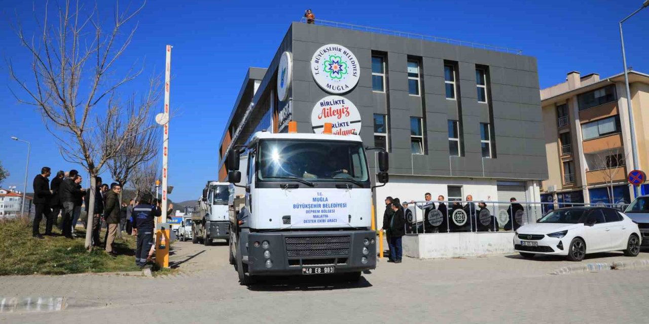 Muğla Büyükşehir’den deprem bölgesinin altyapısına destek