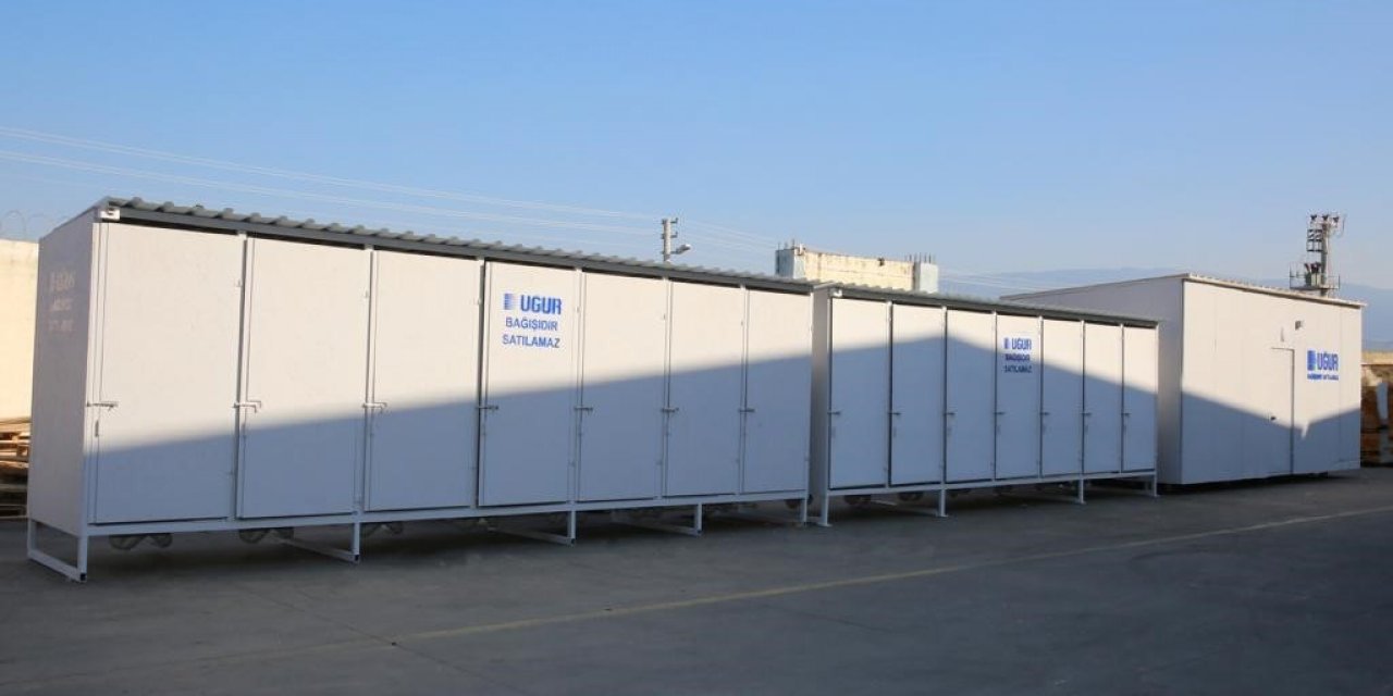 Uğur Soğutma’dan deprem bölgesine seyyar banyo ve tuvalet desteği