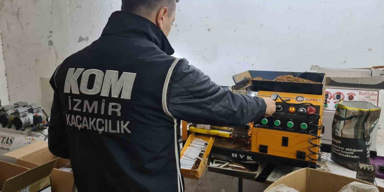 İzmir’de kaçak sigara imalathanelerine şok baskın