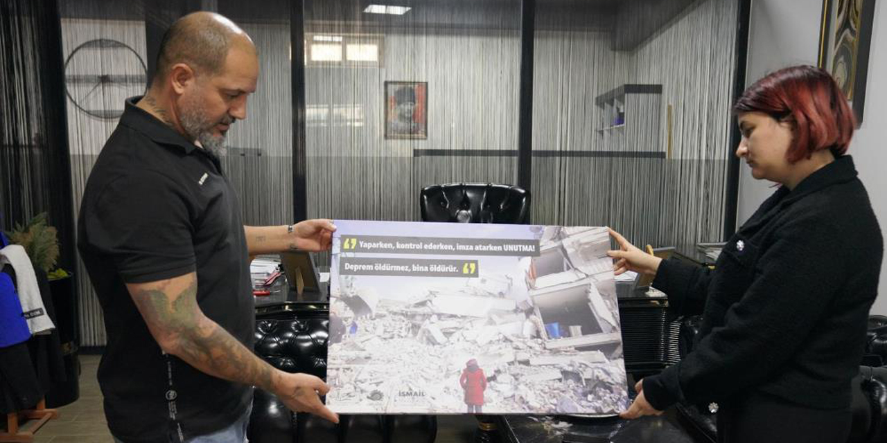 Depremzede mimardan meslektaşlarını duygulandıran ziyaret