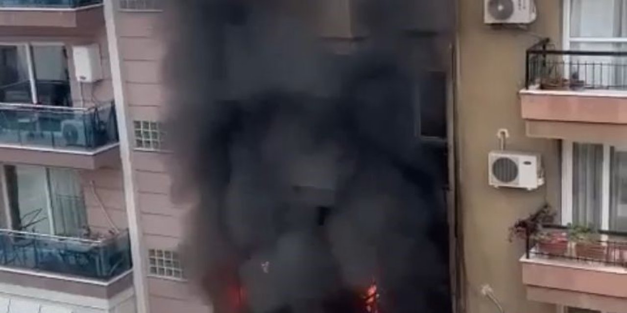 İzmir’de çıkan yangında 3 kişi dumandan etkilendi