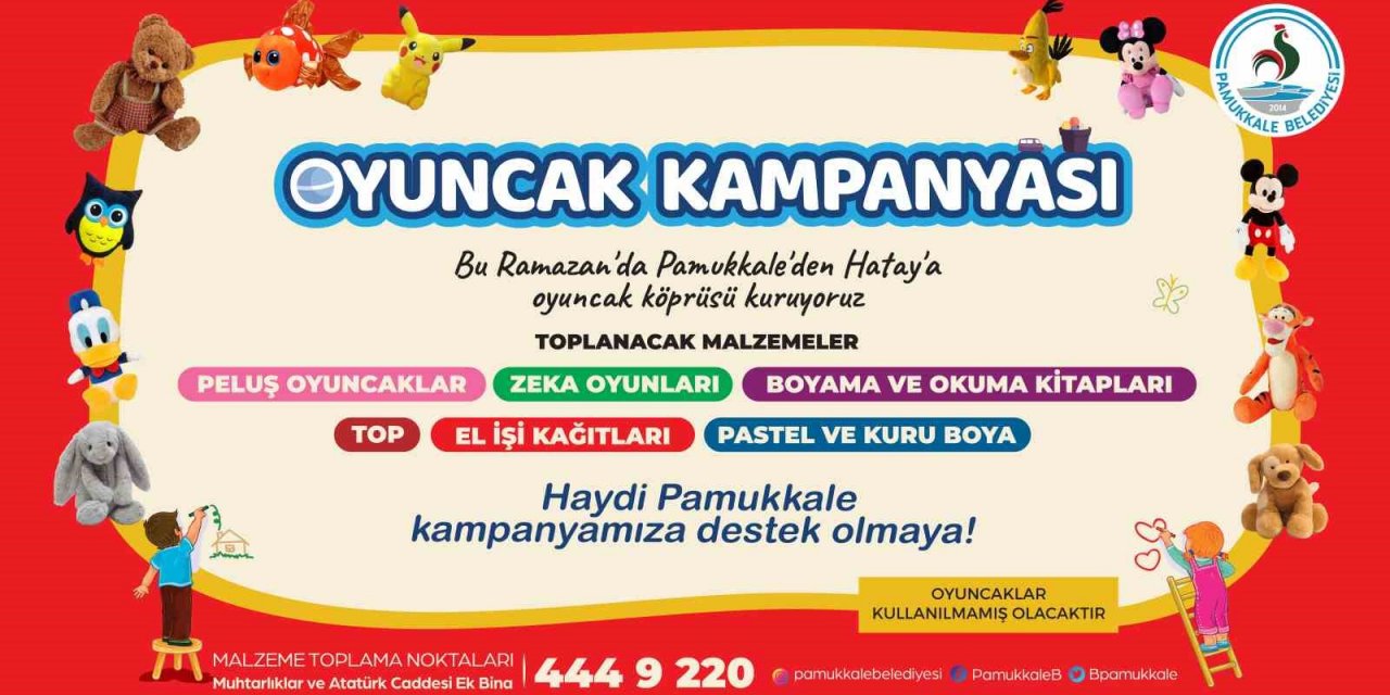 Pamukkale Belediyesinden oyuncak kampanyası