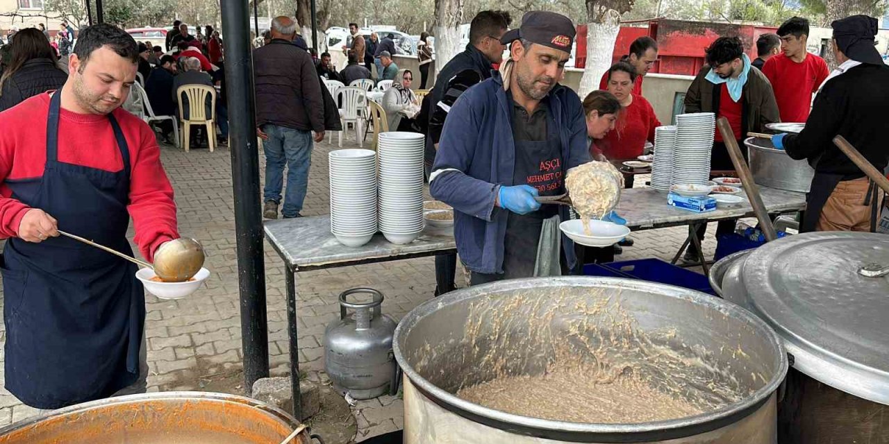 Nazilli’de imece usulü 7 bin kişilik keşkek hayrı