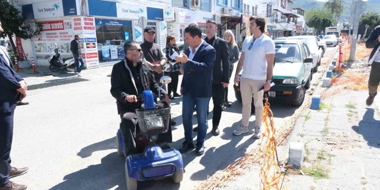 Başkan Aras yol çalışmalarını inceledi
