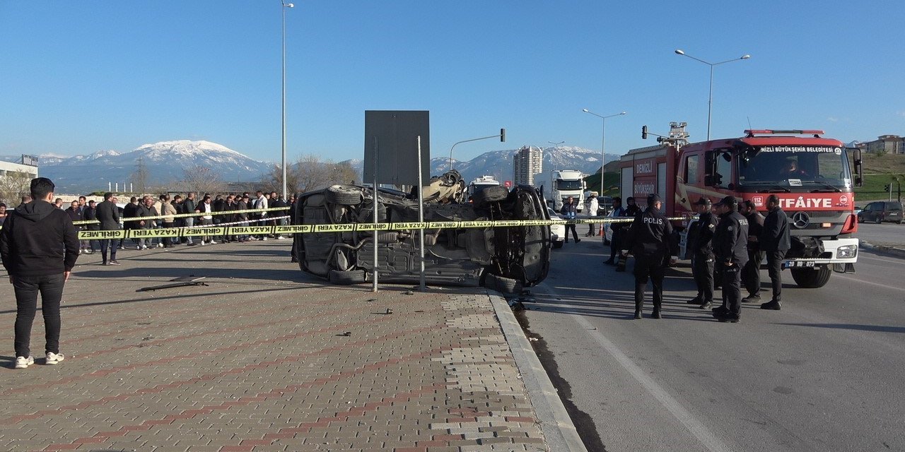 Işık ihlali kazaya yol açtı, araçlardan biri takla attı: 1 ölü, 2 yaralı