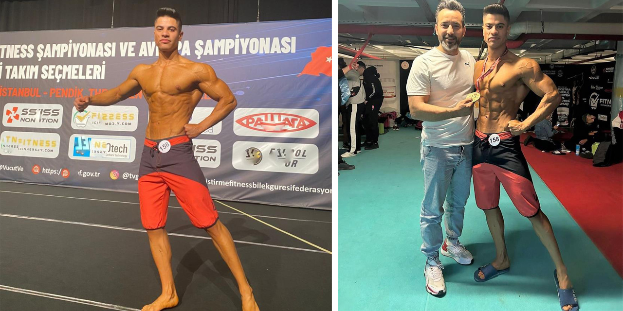 Çardaklı vücut geliştirme sporcusu milli formayı kaptı