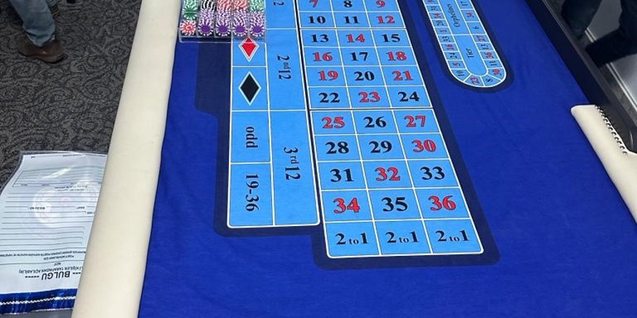İş merkezine rulet makineli kumar operasyonu