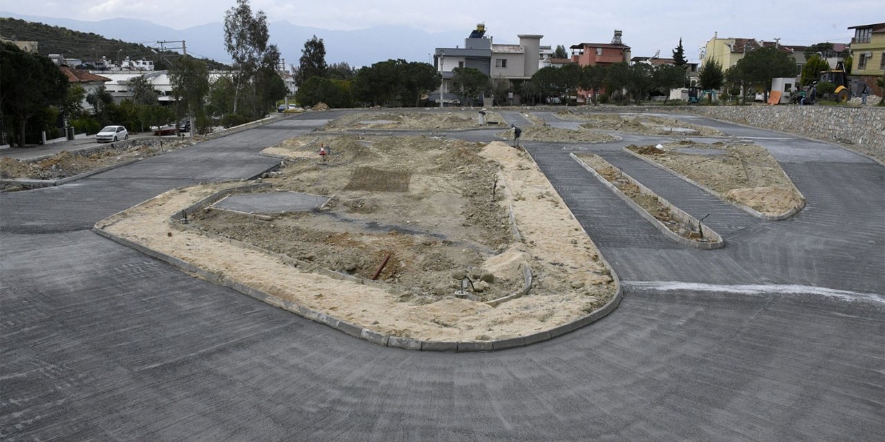 Kuşadası’nda Trafik Eğitim Parkı’nda çalışmalar sürüyor