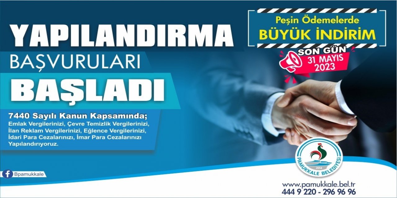 Pamukkale Belediyesinde yapılandırma başvuruları başladı