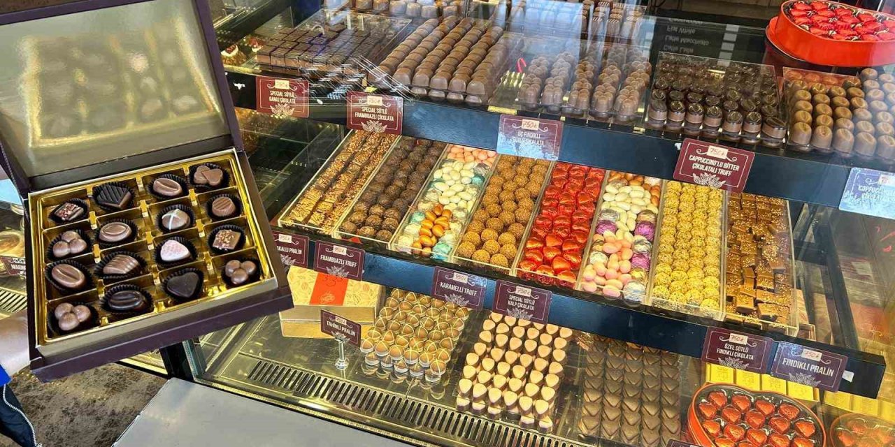 Bayram çikolataları adeta göz doldurdu