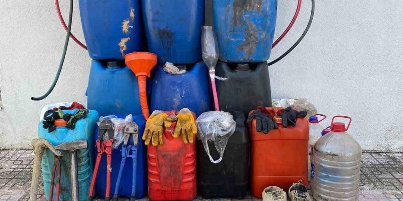 Mazot hırsızları jandarmadan kaçamadı