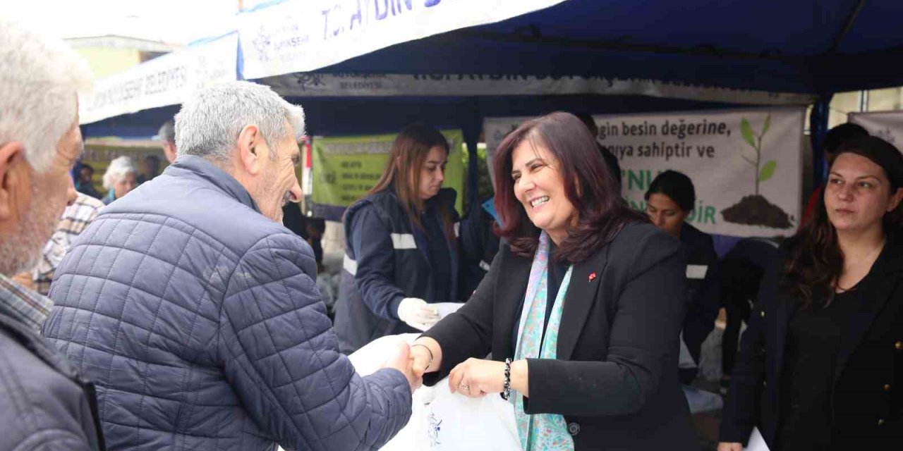 Başkan Çerçioğlu, Sultanhisar ve Atça’da yerel fide dağıttı