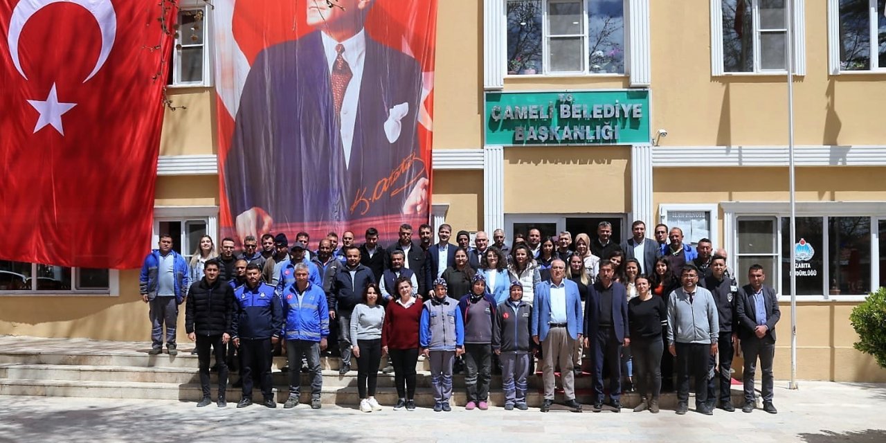 Başkan Arslan, Çameli Belediyesi personeliyle bayramlaştı