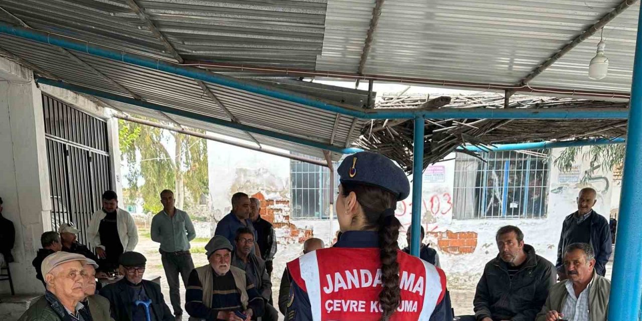 Jandarma orman yangınlarına karşı bilgilendirdi