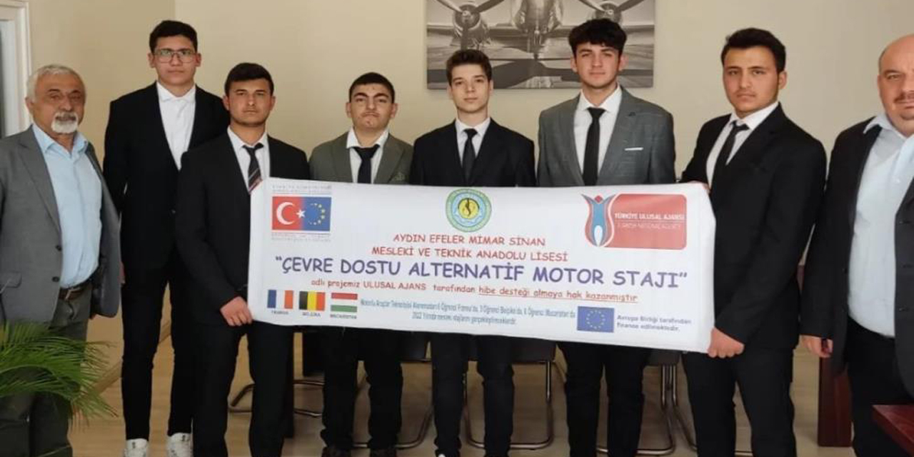Aydınlı öğrenciler yurtdışında elektrikli ve hibrit araçlar üzerine staj yaptı
