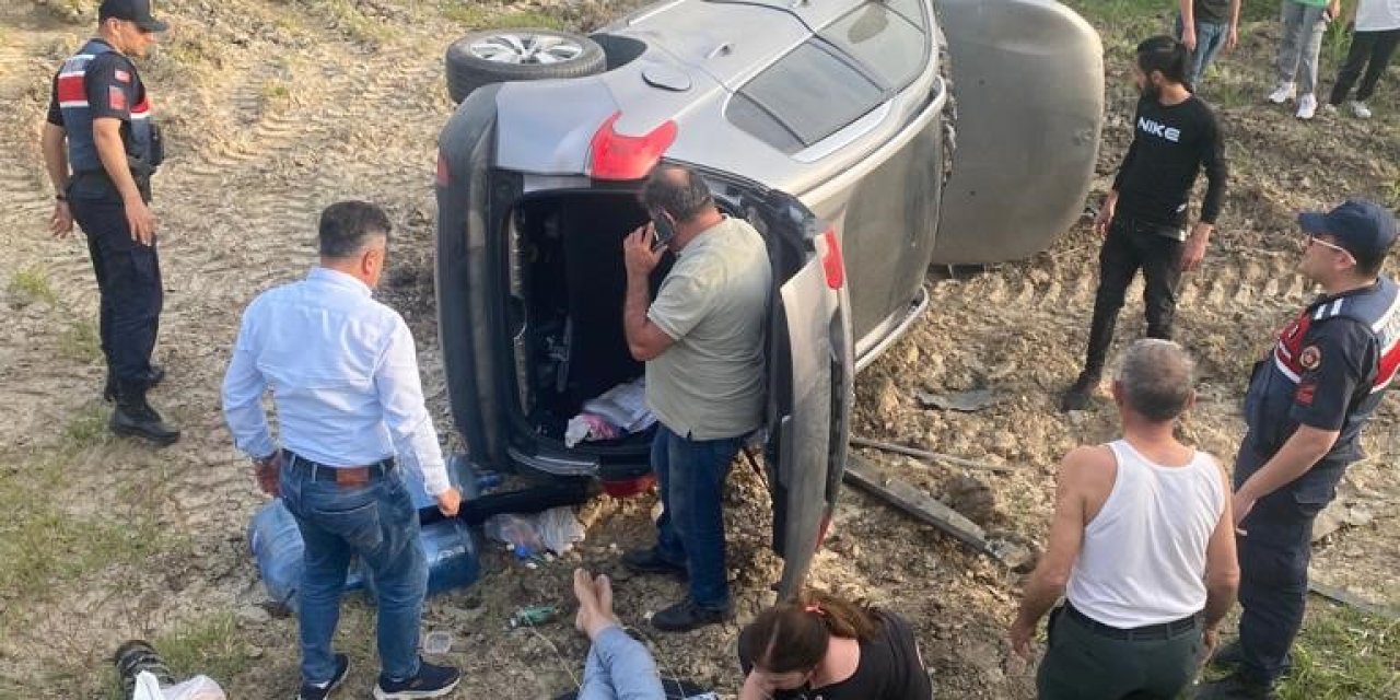 Aydın’da otomobil şarampole uçtu: 2 yaralı