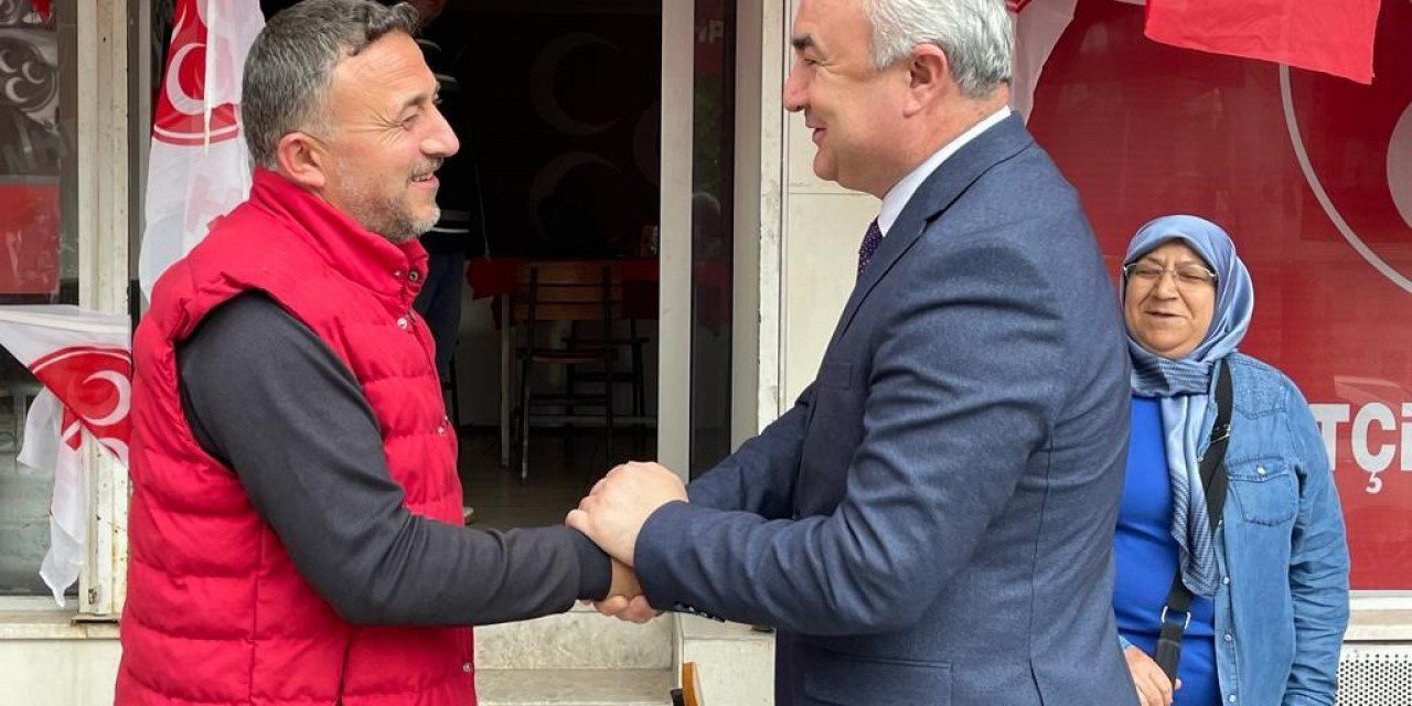 Yusuf Garip’ten MHP ilçe teşkilatlarına teşekkür ziyareti