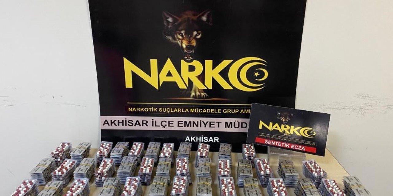 Manisa’da 5 bin 608 adet sentetik hap ele geçirildi