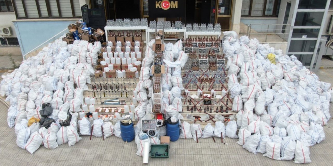 Denizli’de alkol kaçakçılarına büyük darbe